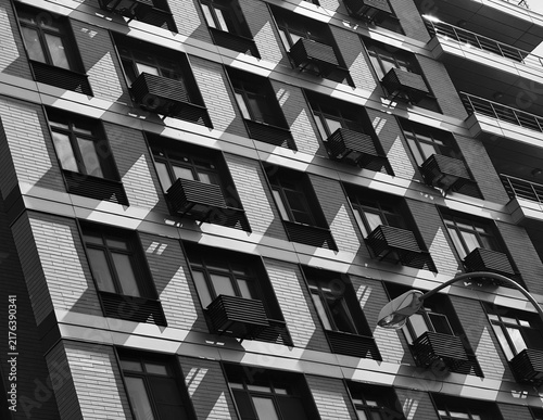 Modern black and white front of the building backdrop