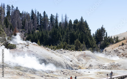 Bild auf Leinwand Hydrothermal Landscape at Bumpass Hell in Lassen Volcanic National Park