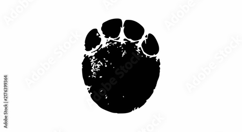 Elephant Footprint Silhouette Isolated Vector Illustration