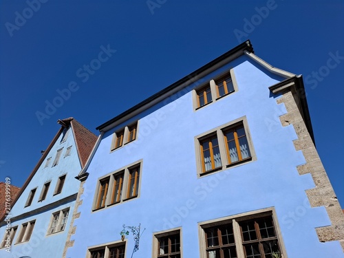 Historical buildings in the German town Rothenburg ob Tauber