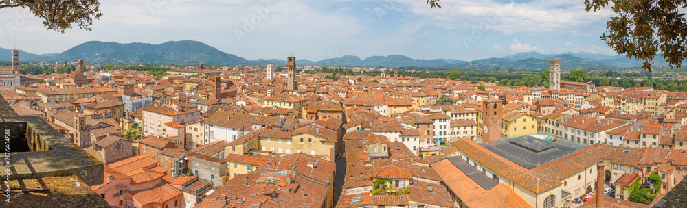 Fototapeta premium Lucca - The panorama - cityscape of the old town.