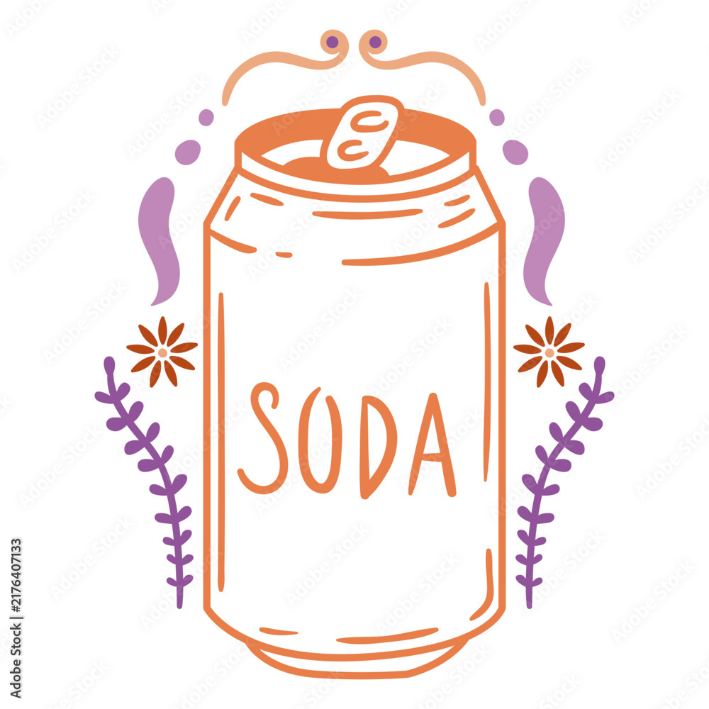 Fototapeta premium Soda can soft drink