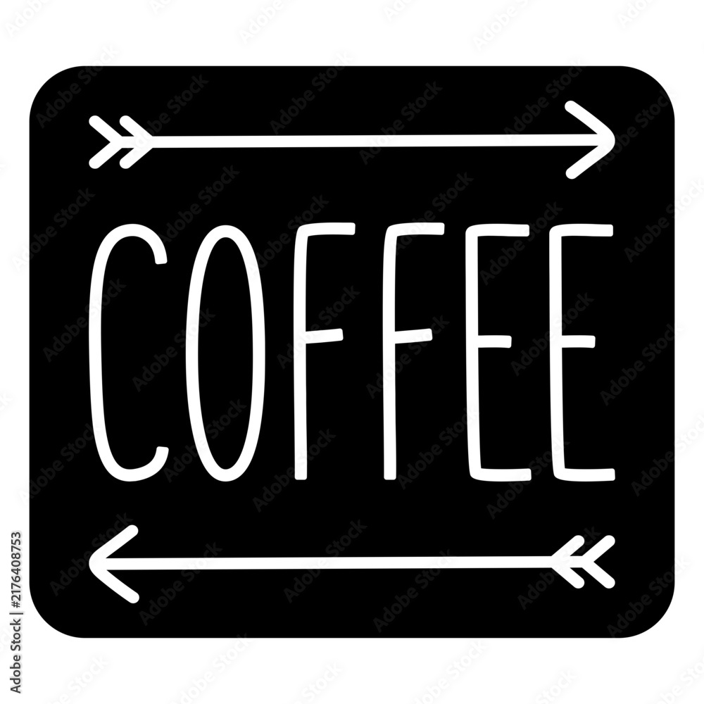 Fototapeta premium Coffee drink badge cut out
