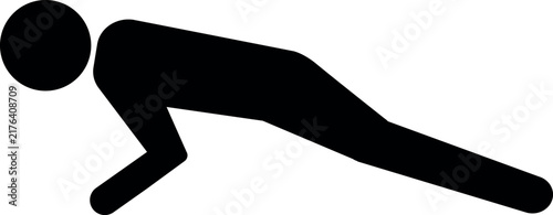 Push up icon sign. Fitness signs and symbols.