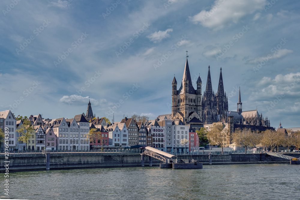 Fototapeta premium Cologne is a city in western Germany, built on the Rhine River 2,000 years ago. It is the cultural center of the region. Germany