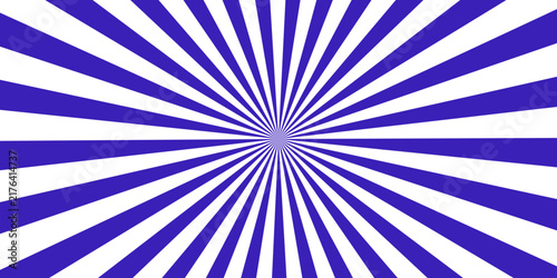 Dynamic indigo abstract starburst background, bold spokes streaming from the middle, perfect for banner, poster and presentation.