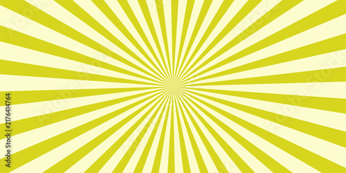 Vibrant yellow sunburst background with vivid beams shooting out in every direction, abstract retro design for book cover, product label and event backdrop.