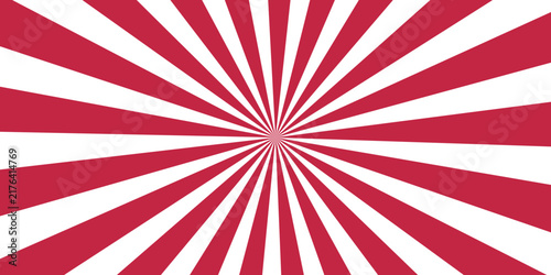 Dynamic crimson abstract ray burst background, angular stripes bursting from the core, perfect for web banner, packaging and branding.
