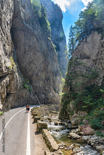 The breathtaking Bicaz Gorge in the heart of the Carpathian in Romania