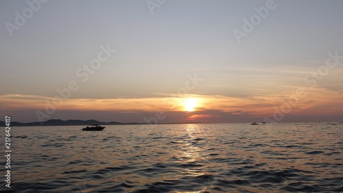 sunset on the sea