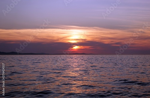 sunset over the sea