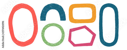 Colorful Crayon Frames for Playful Graphic Layouts