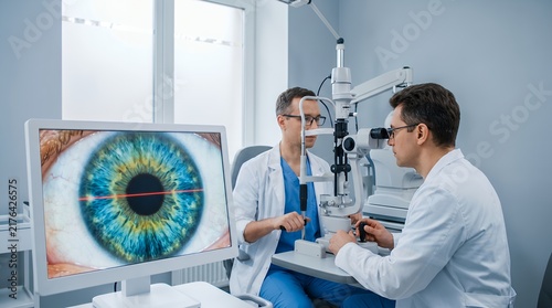 Doctor Performing OCT Eye Scan – Advanced Vision Diagnostics