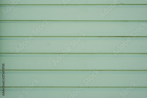 Pale mint green painted wood texture background with horizontal boards and subtle weathered finish
