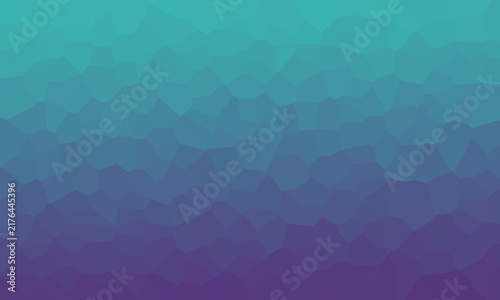 Abstract geometric low poly background, with gradient teal, to purple color, transition, triangular mosaic, pattern, digital texture, for wallpaper