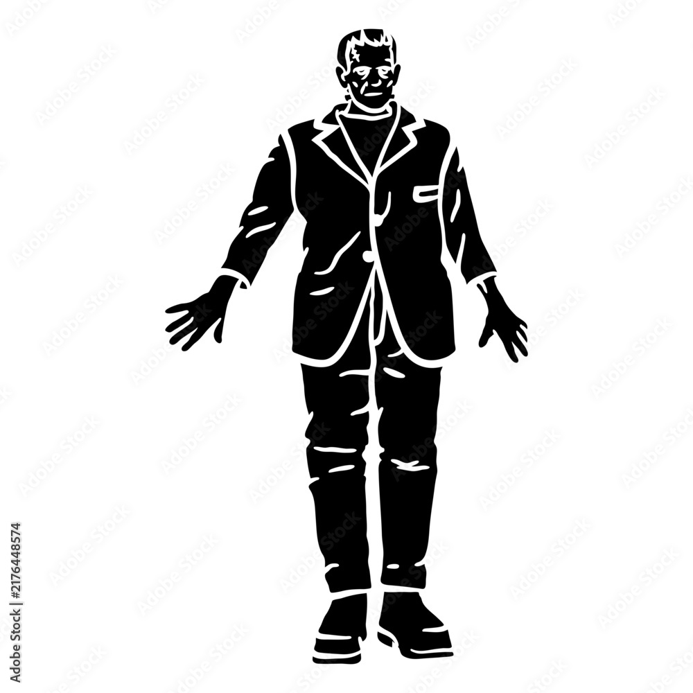 Fototapeta premium Detailed zombie monster character