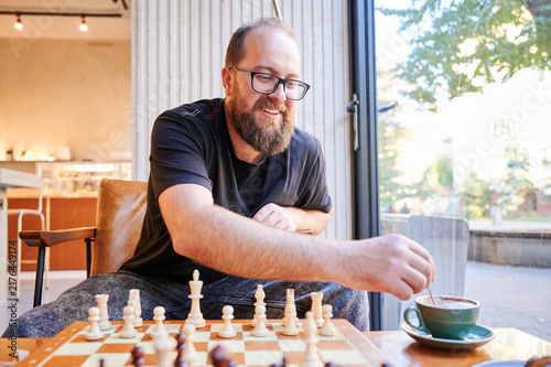 Photography Confident player finishes match successfully