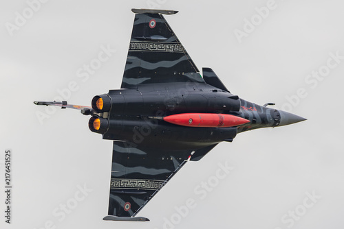Cuadro en lienzo French Rafale fighter jet with special commemorative livery