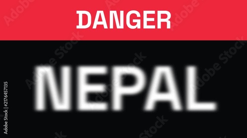 Danger in Nepal. Video 4k