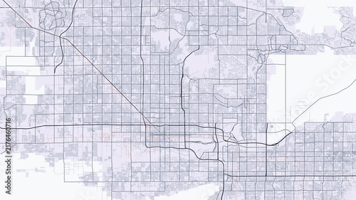 Phoenix Metro Arizona Street Map 4K Motion Background Minimalist Slate Grid