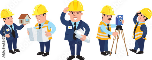 Construction engineers, geodesist and architect