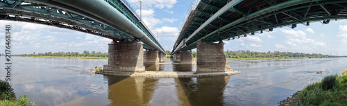 Fotografie Citadel Railway Bridge over the Vistula River in Warsaw, Poland