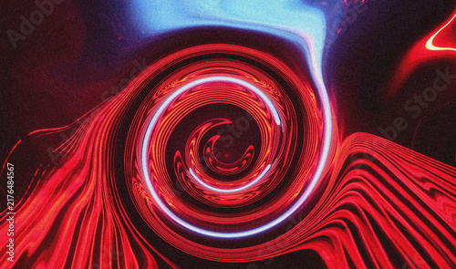 Quadro su tela Abstract swirling vortex of red and blue light creates a dynamic and energetic v