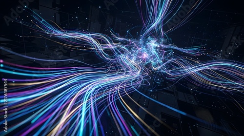 Abstract Digital Data Flow and High-Speed Connectivity
