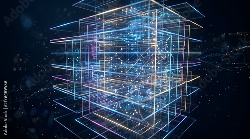 Abstract Digital Data Cube Visualization