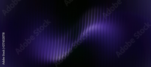 Fotografie Glass gradient background, Abstract vertical wave pattern with dark purple gradi