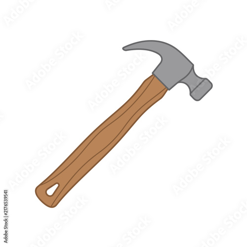 Hammer Tool Illustration for Construction and Repair Concept