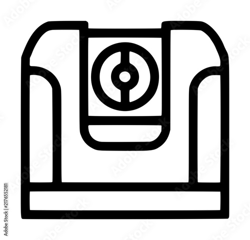 Bild auf Leinwand Hand-drawn vector illustration of a laser level tool icon, featuring a circular