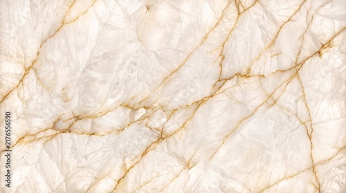 White Marble Quartz Texture with Gold Veins