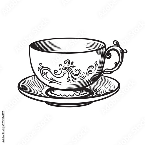 cup of tea with saucer