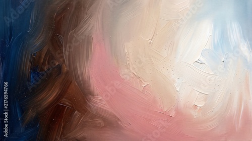Abstract Oil Painting Texture Background with Gradient Color Brush Strokes