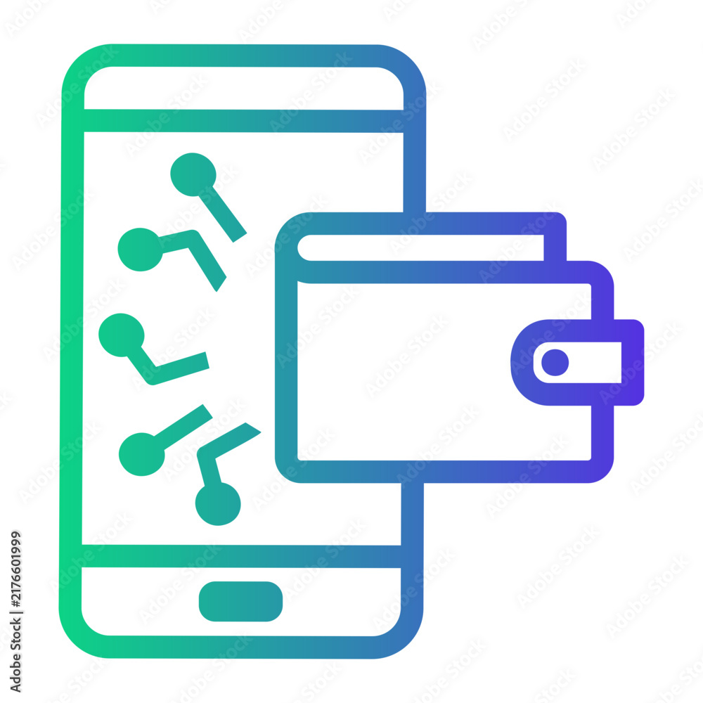 Obraz premium digital Line Gradient Icon