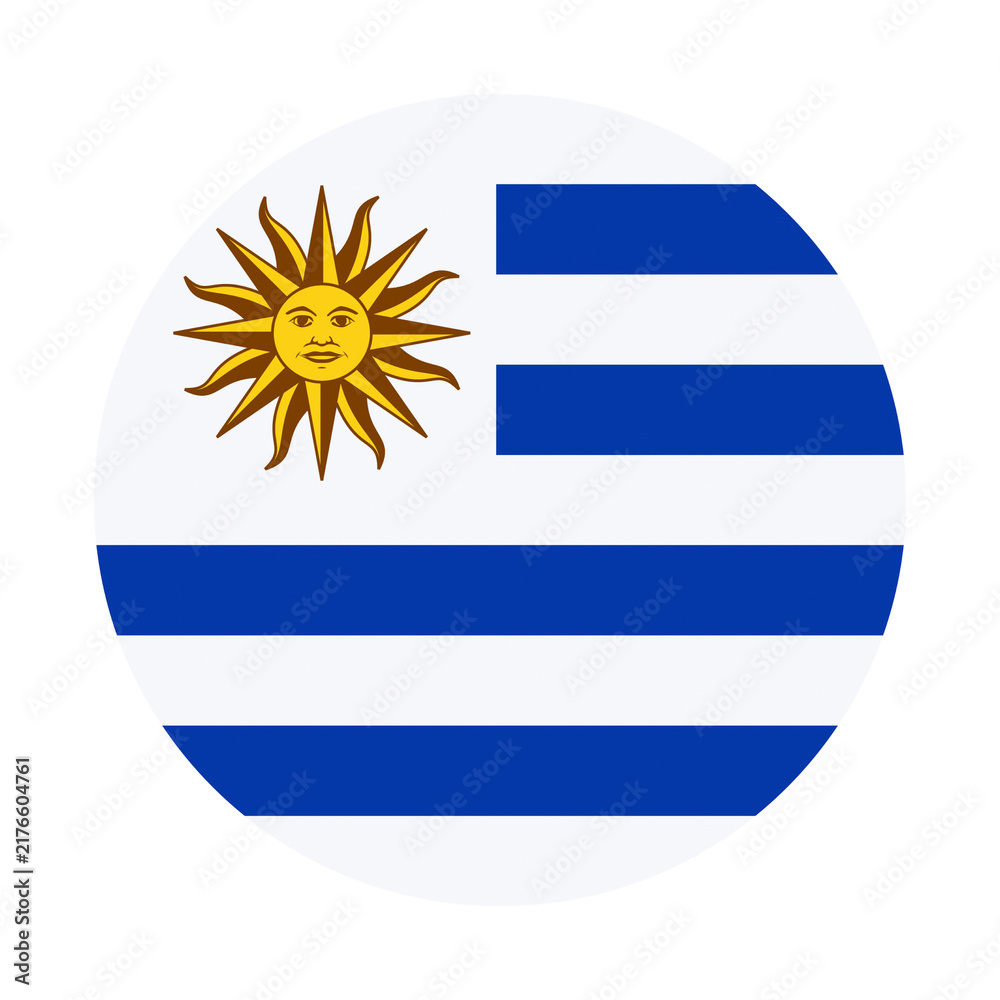 Obraz premium PNG Uruguay flag circle illustration on transparent background