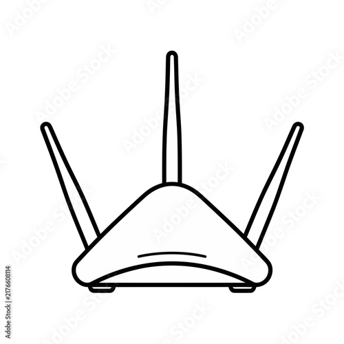 Wireless router with three antennas