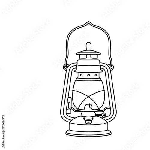 Outline of a kerosene lantern