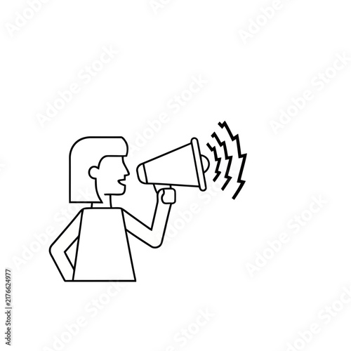 Person with Megaphone Icon