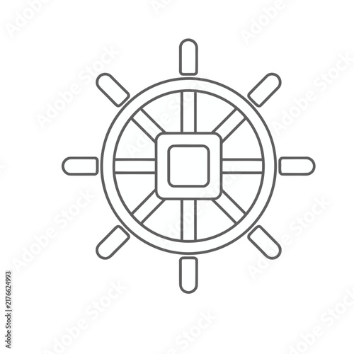 Ship's wheel outline