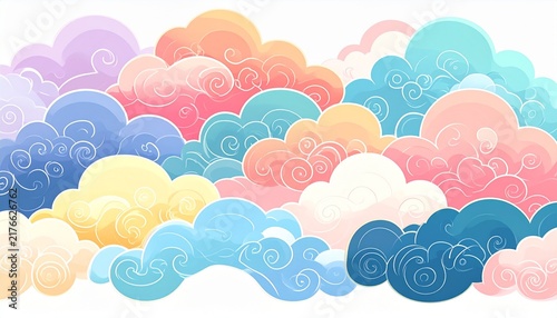 seamless background with clouds