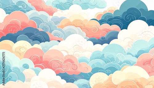 seamless background with clouds