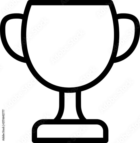 Fotografía Trophy Cup and Winner Champion Award Outline Line Icon for Success and Victory