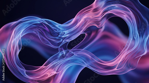 Abstract fluid wave design with vibrant purple blue pink gradients