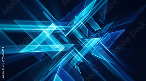 Abstract geometric light pattern with futuristic glow