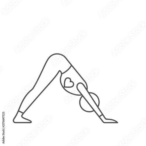 Yoga pose outline