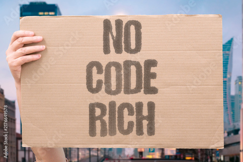 Konstfotografi "No code rich" Profit from apps without programming