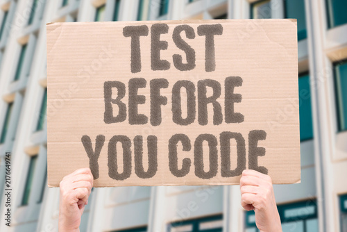 Cuadro en lienzo "Test before you code" Test before you code