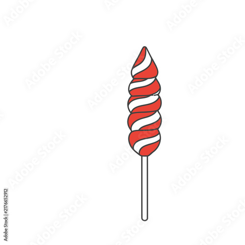Red and white striped lollipop
